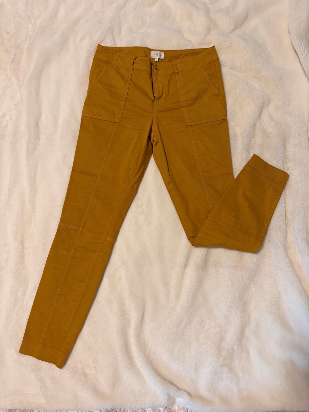 Lou Grey Women's Slim Utility Jeans in Mustard